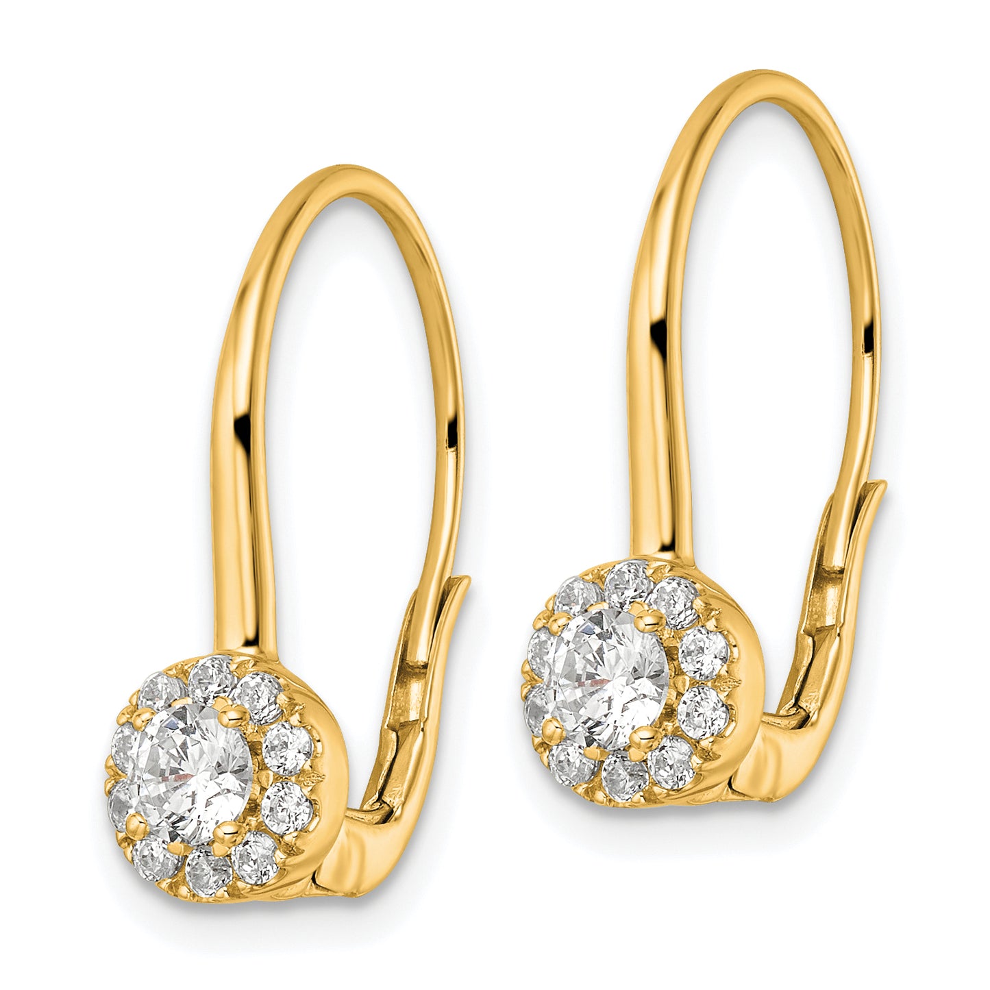 14K Lab Grown VS/SI FGH Dia Leverback Drop Earrings