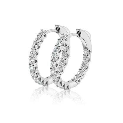 15mm Lab Diamond Huggie Earrings