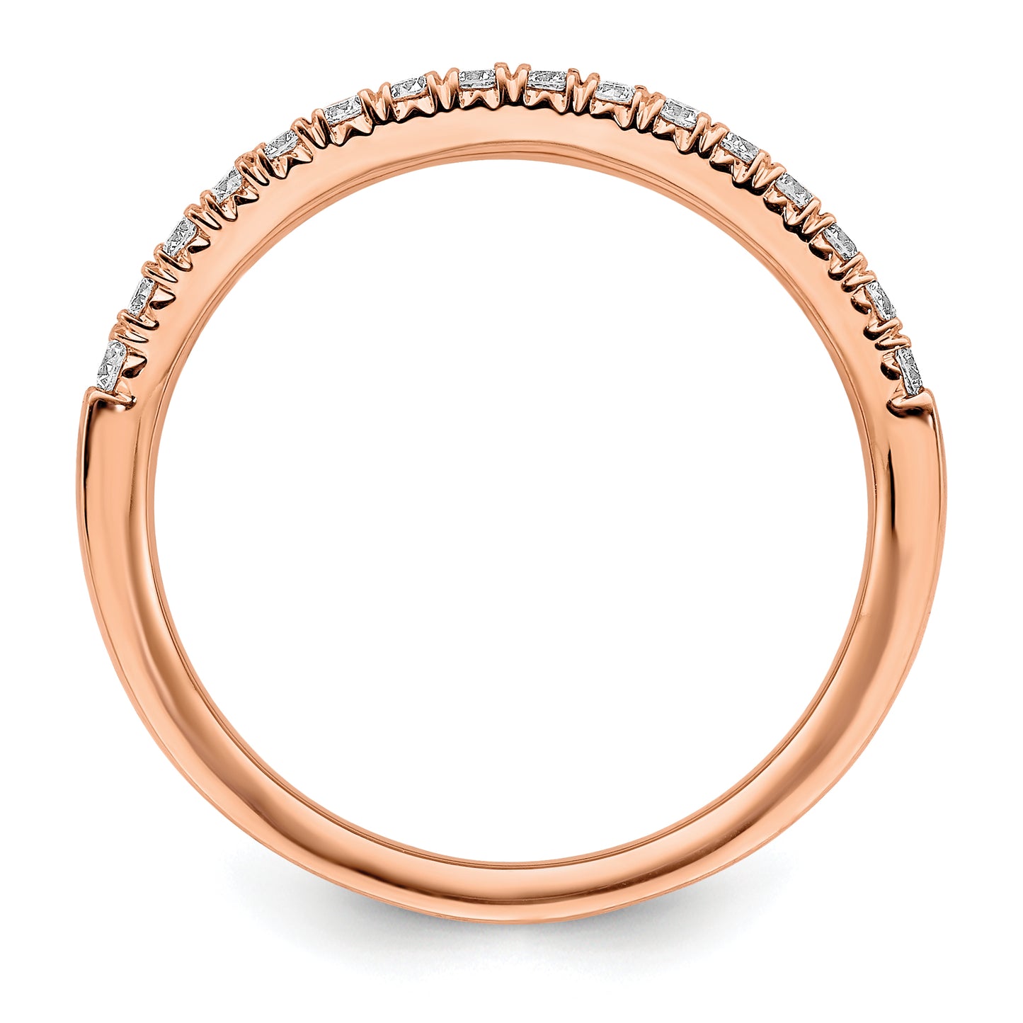 14K Rose Gold Lab Grown Diamond VS/SI FGH Wedding Band