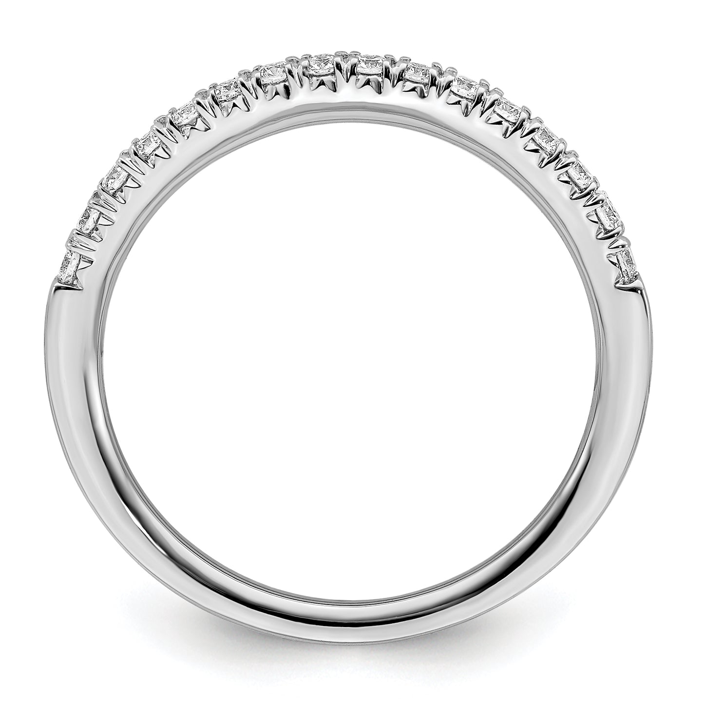 14K White Gold Lab Grown Diamond VS/SI FGH Wedding Band